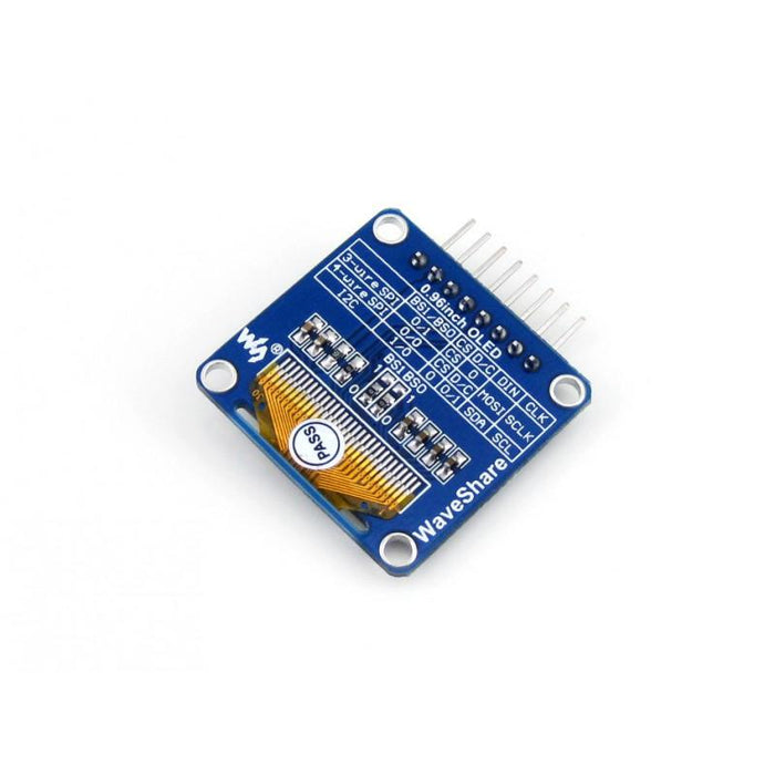 0.96 inch SSD1306 Chip OLED 128x64p I2C and SPI Support Horizontal Curved Pin Header