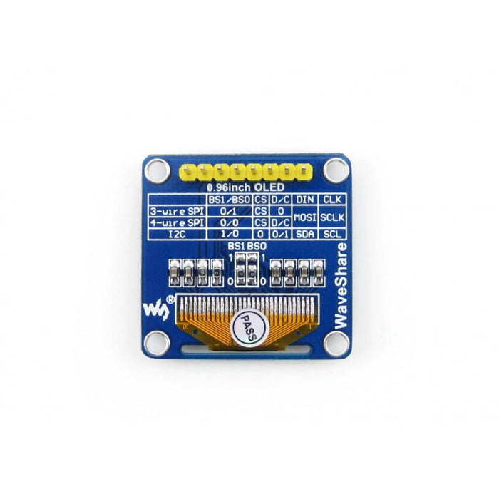 0.96 inch SSD1306 Chip OLED 128x64p I2C and SPI Support Vertical Pin Header