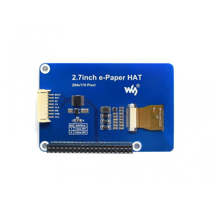 264x176p 2.7 Inch E-Ink Display HAT (B) for Raspberry Pi and Jetson Nano