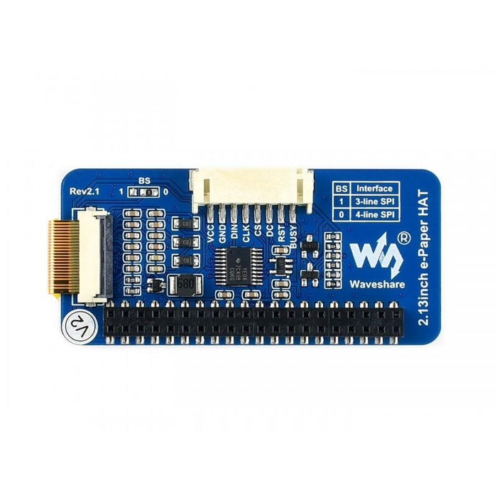 Waveshare 2.13 inch Black and White E Ink Raw Display 250x122p SPI E Paper HAT for Raspberry Pi