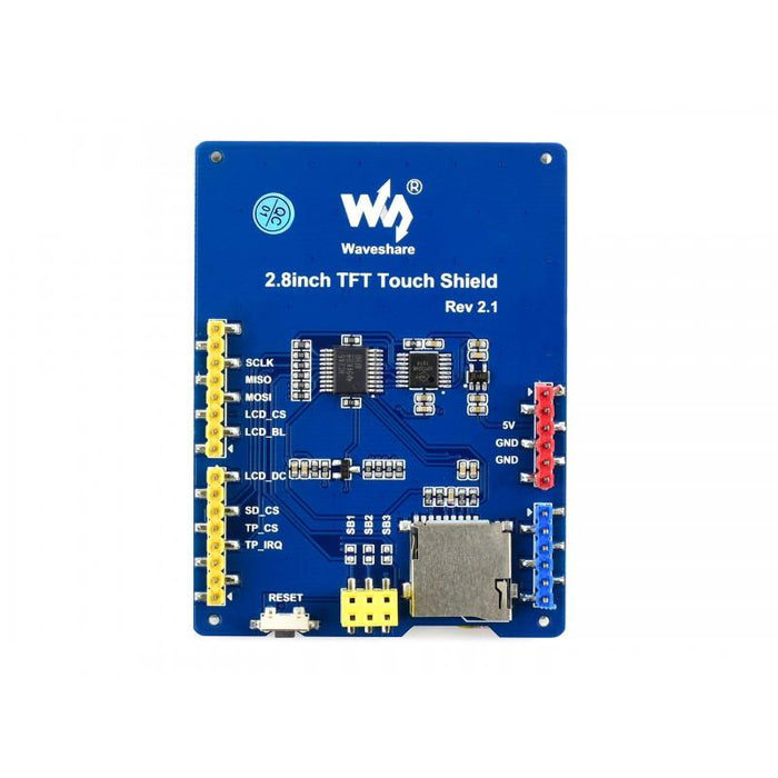 320x240p 2.8 inch Resistive Touch TFT LCD Arduino Shield SPI and MicroSD Support