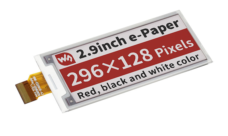 2.9 inch E-Paper (B) E-Ink Raw Display 3-Colour (Red, Black, and White)