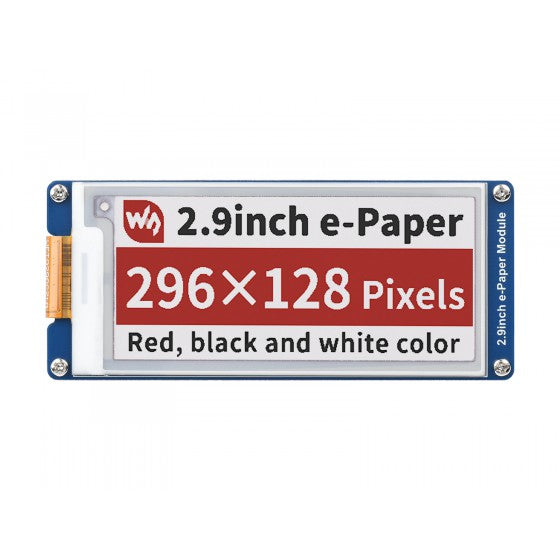 2.9 inch E-Paper E-Ink Display Module (B) 3-Colours (Red, Black, and White)