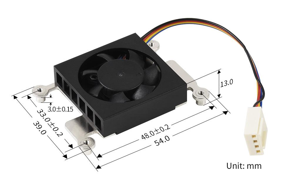 Dedicated Cooling Fan with Thermal Tapes for Raspberry Pi Compute Module CM4