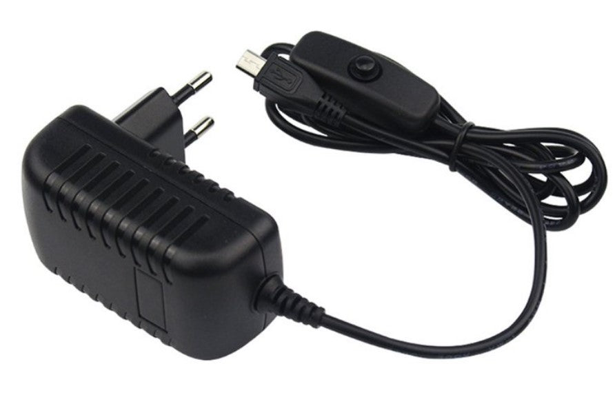 5V 3A AC Power Supply Micro USB Charger for Raspberry Pi with ON OFF Button (EU Plug)