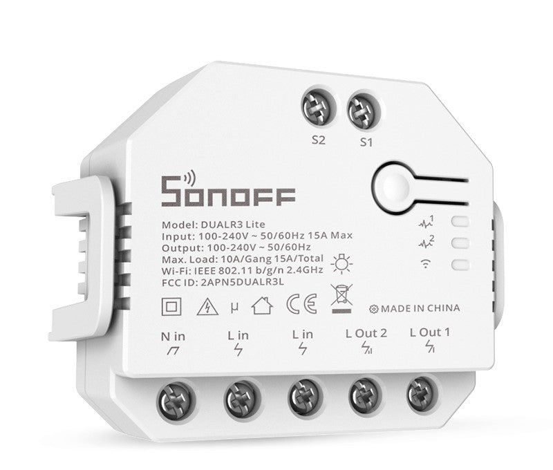 SONOFF DUALR3 Lite 2-Gang Wi-Fi Smart Switch