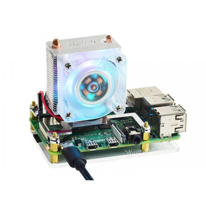 5V DC ICE Tower CPU Cooling Fan for Raspberry Pi 4B and 3B Multi Layer Heatsink