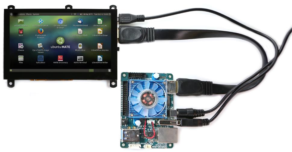 Odroid VU5 5 inch HDMI Capacitive Multi Touch TFT LCD Display 800 x 480p
