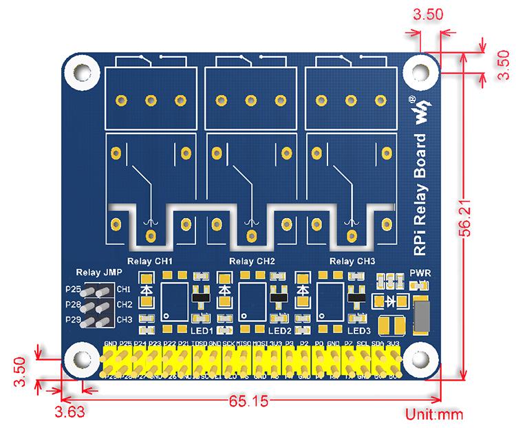RPi Relay Board PC817 Power Expansion for Raspberry Pi
