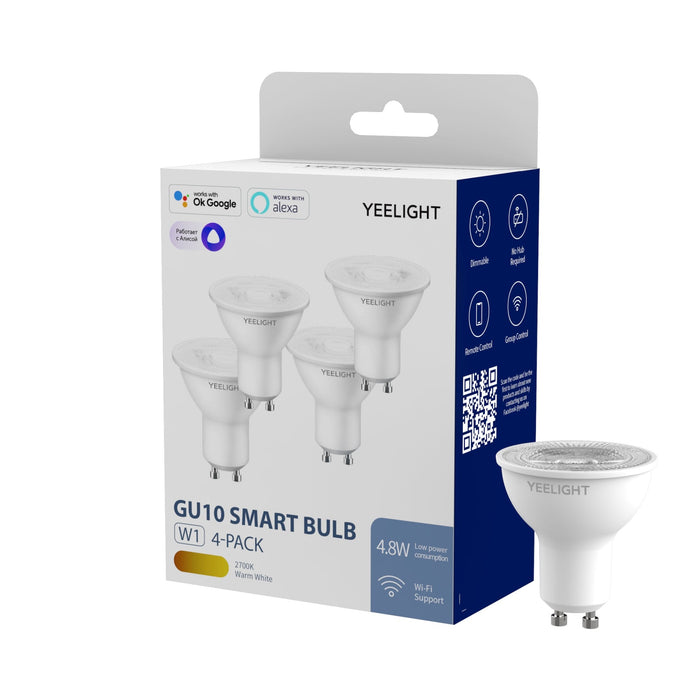 Yeelight GU10 Smart LED Bulb W1 (Dimmable) 4 Pack – Model YLDP004