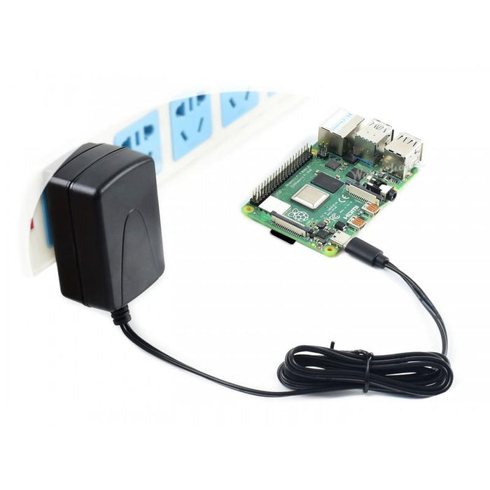 Raspberry Pi 4 USB-C Power Supply 5V 3A Safety Certified ROHS REACH Compliant