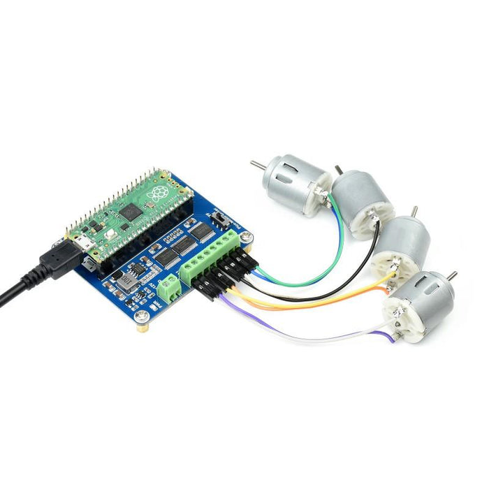 Raspberry Pi Pico DC Motor Driver PCA9685 PWM and TB6612FNG I2C Compatible