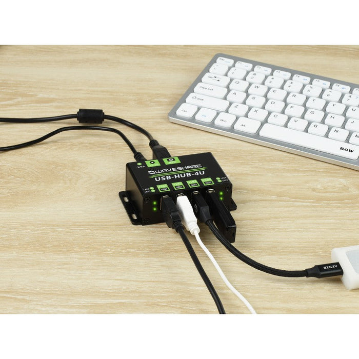 Industrial Grade USB HUB (4U) with EU Power Supply